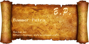 Bammer Petra névjegykártya